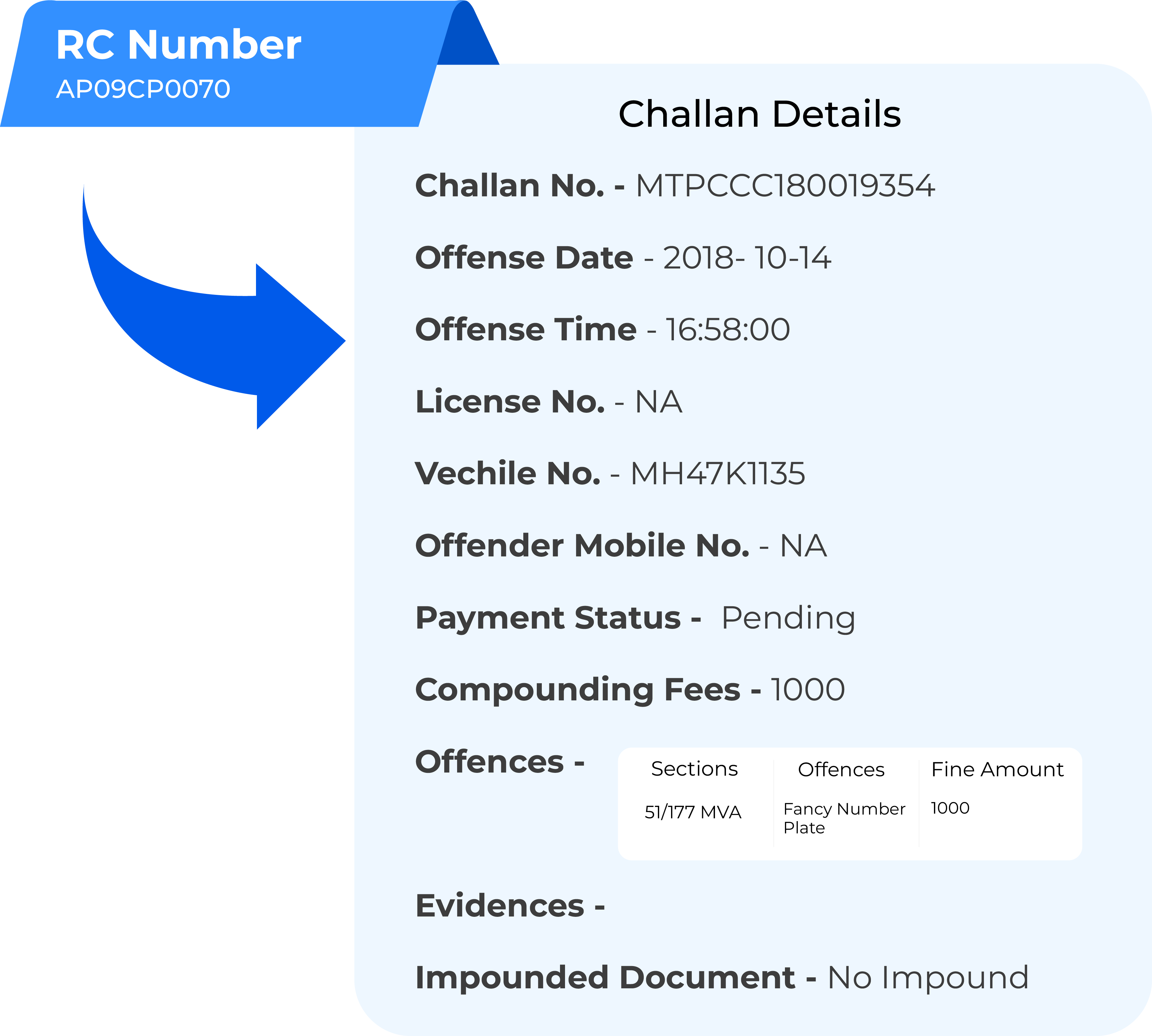 how to check challan